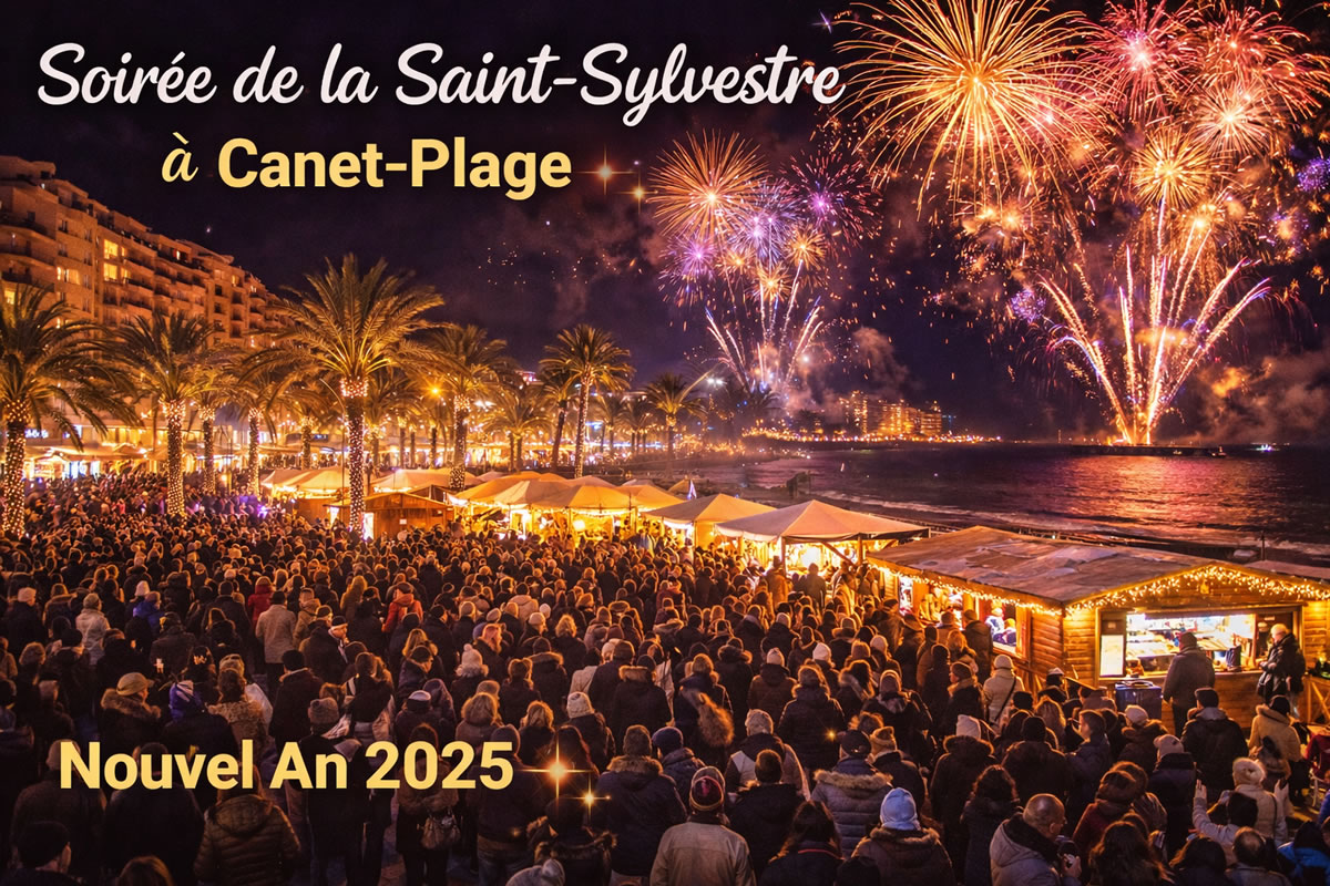 Soirée du Nouvel An à Canet-Plage avec DJ et animations sur le front de mer