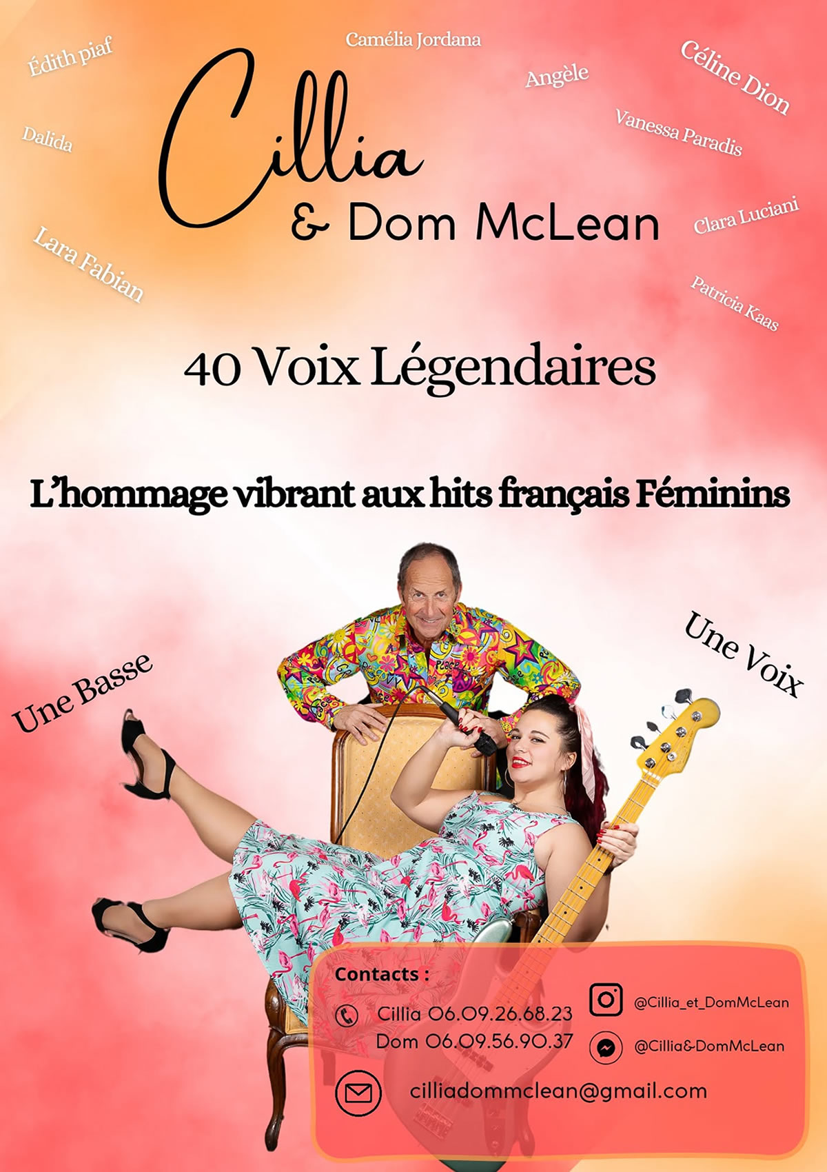 Cillia et Dom Mc Lean en concert à Canet-en-Roussillon