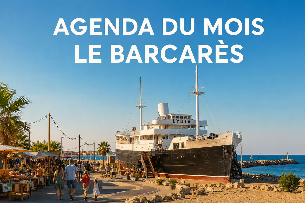 Agenda du mois au Barcarès avec le Lydia, un marché et des familles en bord de Méditerranée